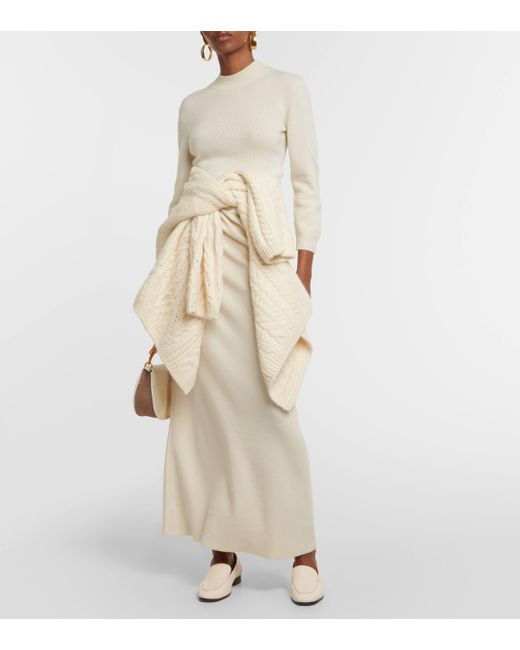 Loro Piana Natural Queenstown Cashmere-blend Maxi Dress