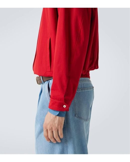 Chaqueta De Popelin De Algodon Miu Miu de hombre de color Red