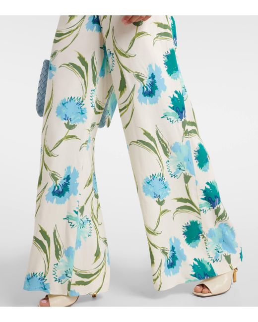 Combi-pantalon Cort a fleurs Diane von Furstenberg en coloris Blue