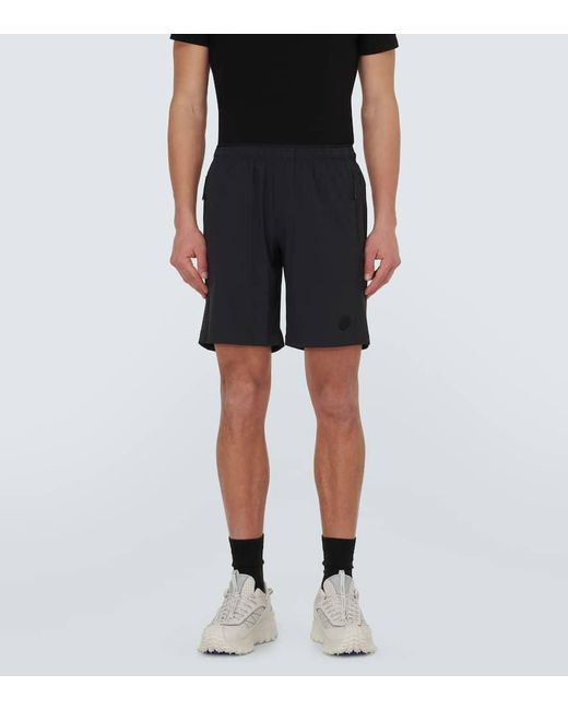 Shorts de nylon antidesgarros Moncler de hombre de color Black