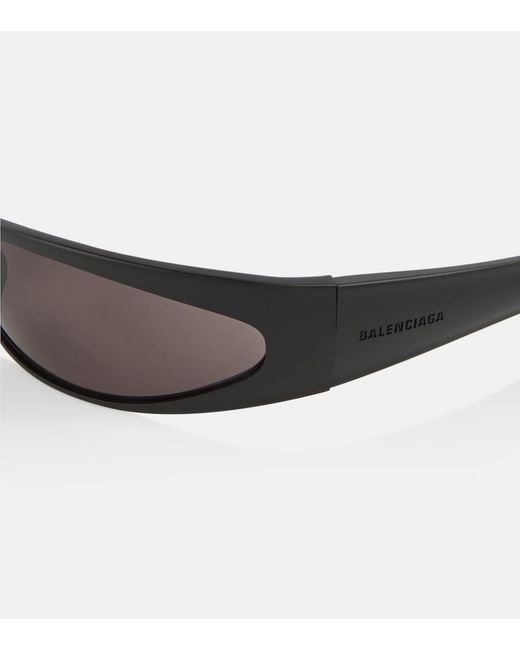 Balenciaga Brown Reverse Xpander Oval Sunglasses