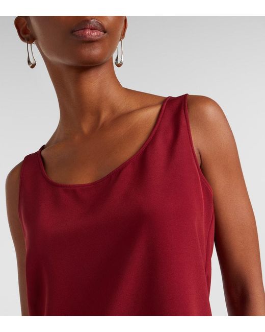 Max Mara Red Pecora Silk-Blend Top