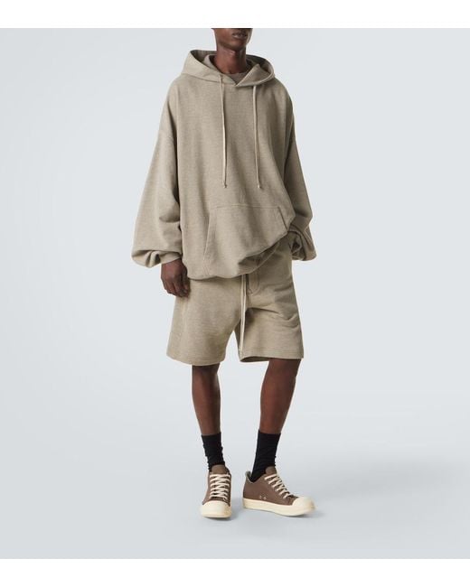 Rick Owens Natural Drkshdw Hun Cotton-Blend Jersey Hoodie for men