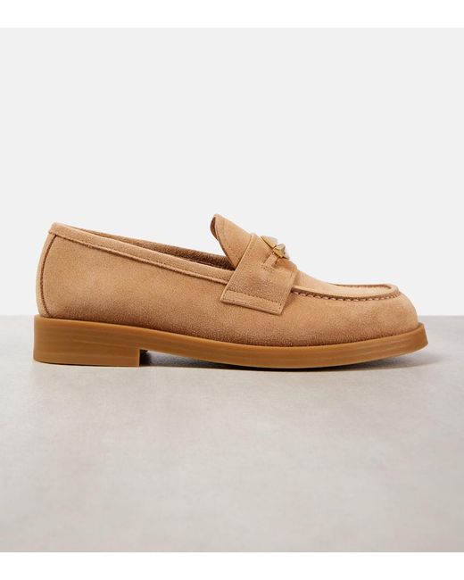 Mocassini Maddie Diamond di Jimmy Choo in Brown