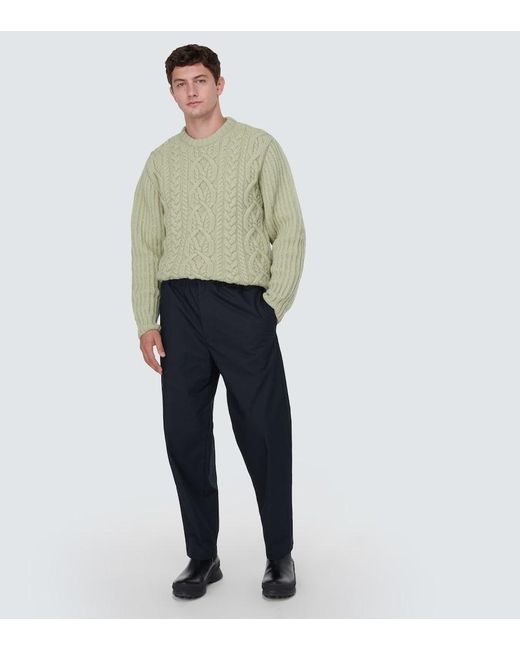 Jil Sander Gerade Hose Aus Baumwolle in Blue für Herren