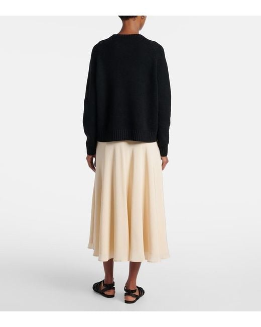 Loro Piana Black Parksville Cashmere Sweater