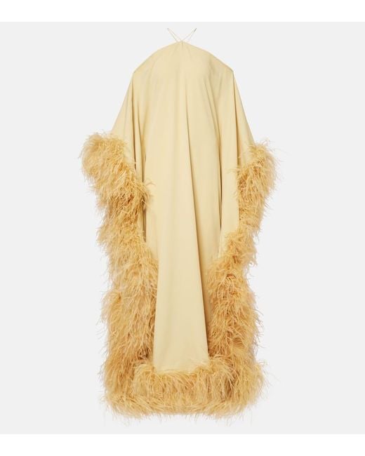 ‎Taller Marmo Yellow Sza Sza Extravaganza Crepe Cady Gown