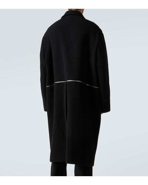 Rick Owens Black Virgin Wool Coat for men