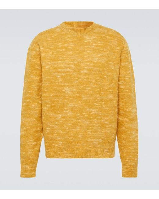 The Elder Statesman Yellow Jasper Cashmere And Mohair-Blend Sweater for men