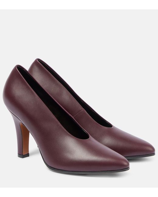The Row Purple Pumps Prudens 90 Aus Leder