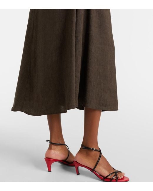 Proenza Schouler Black Label Miranda Linen-Blend Midi Dress