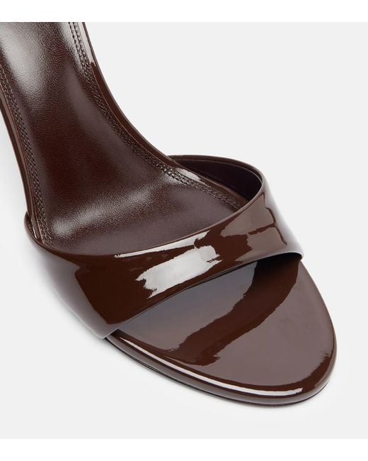 Paris Texas Brown Lidia Patent Leather Mules