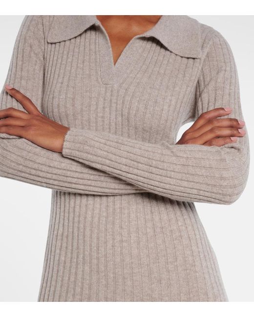 Jardin Des Orangers Natural Knitted Cashmere Polo Dress