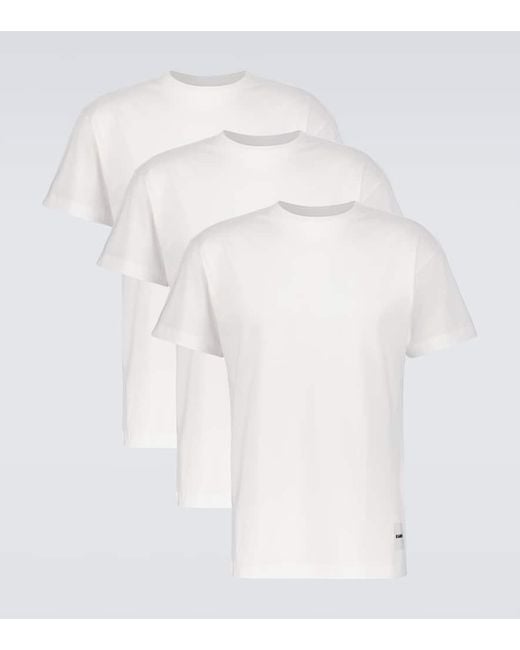 Jil Sander White Pack Of Three Cotton T-Shirts for men