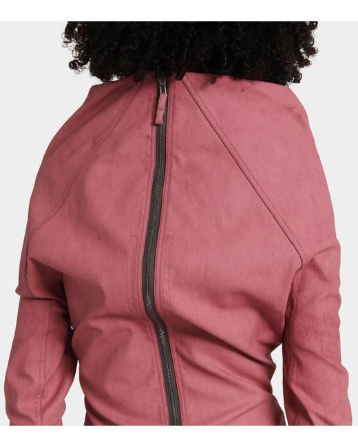 Rick Owens Pink Draped Cotton-Blend Top