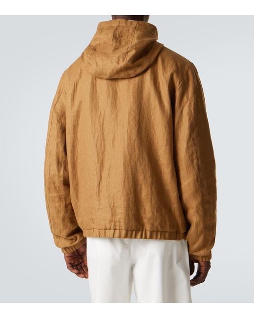 Moncler Brown Edit Linen Jacket for men