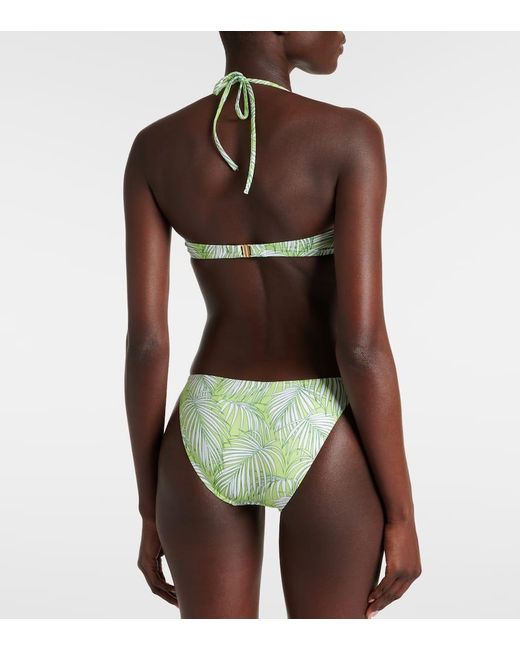 Melissa Odabash Green Bedrucktes Bikini-Oberteil Alba