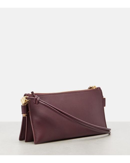 Loewe Purple Joya Leather Shoulder Bag