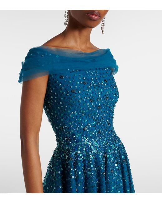 Jenny Packham Blue Robe Bee Mit Kristallen