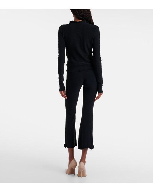 Balenciaga Blue Ruffled Cardigan