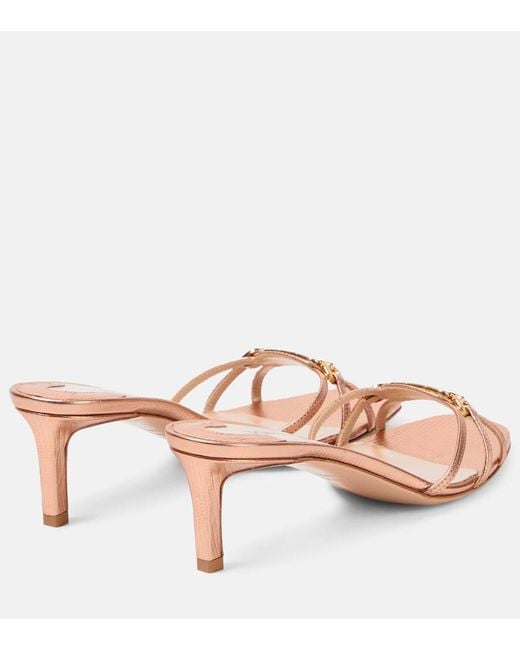 Tom Ford Pink Sandalen Whitney Aus Metallic-Leder