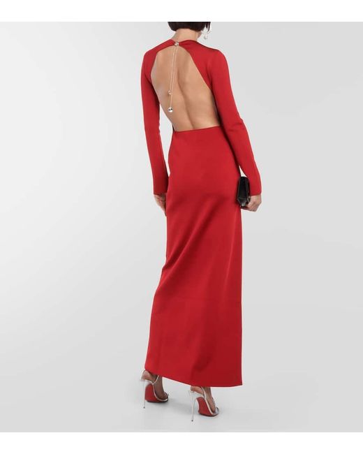 Galvan Red Long-sleeved Gown