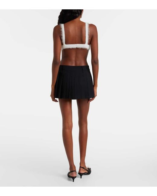 Top En Mezcla De Lana Y Mohair Alessandra Rich de color White