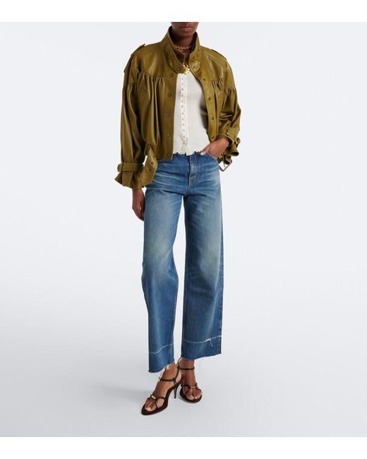 Chloé White Ribbed-Knit Cotton And Silk Jersey Top