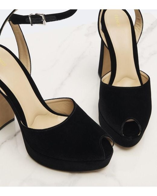 Sandali Platform di Fendi in Black