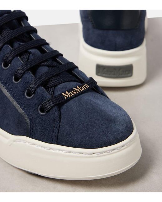 Sneakers Supersuede Con Platform di Max Mara in Blue