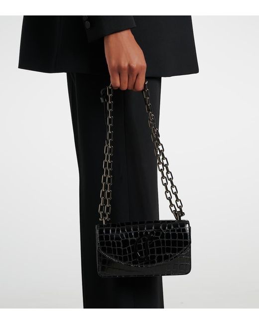 Bolso Loubi54 De Piel Grabada Christian Louboutin de color Black