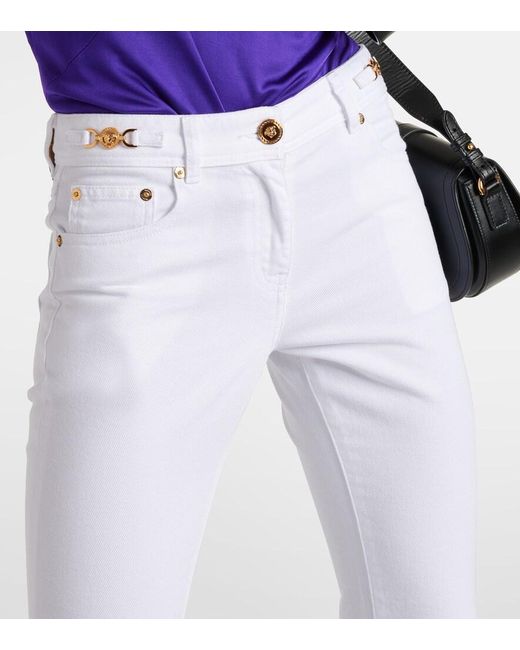 Wide Trousers Versace de color White