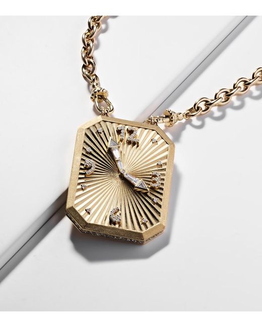 Marie Lichtenberg White Thinking Of You 18Kt Pendant Necklace With Diamonds