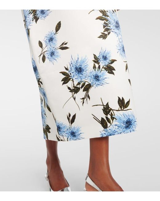 Falda Midi Lorelei Floral Emilia Wickstead de color Blue
