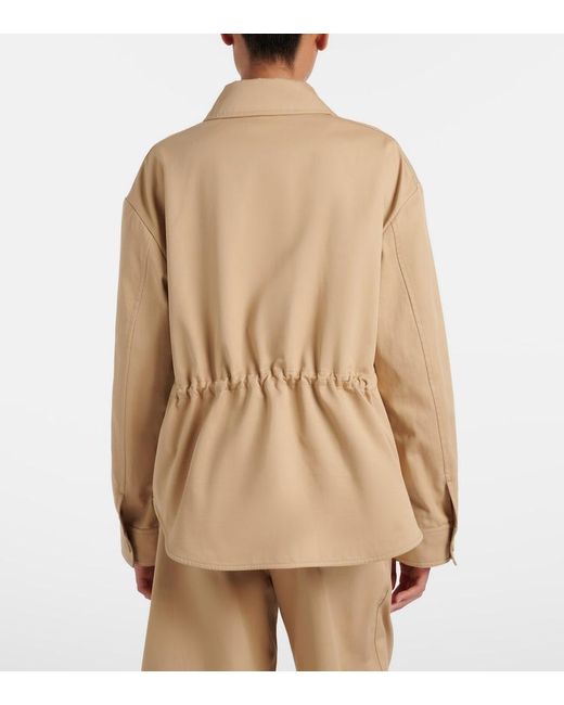 Loewe Natural Leather-Trimmed Cotton Jacket