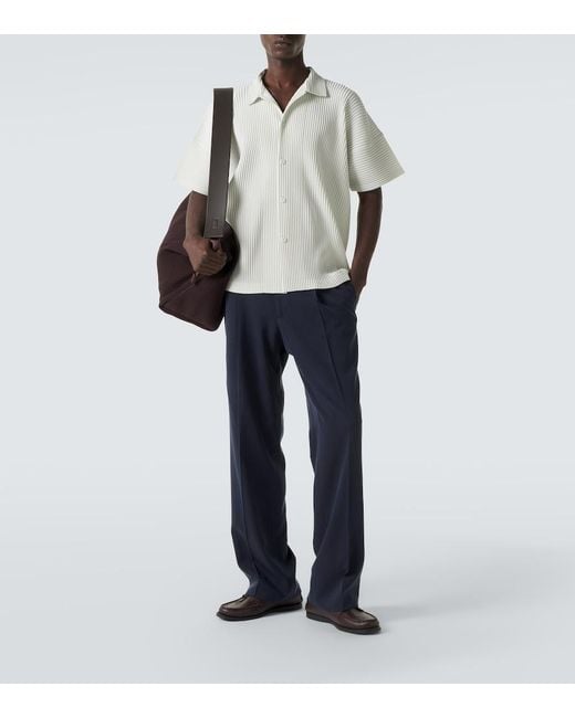 Homme Plissé Issey Miyake White Monthly Colors: May Pleated Shirt for men