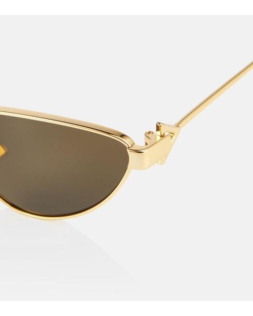 Bottega Veneta Brown Turn Cat-eye Sunglasses