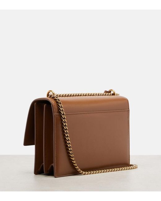 Saint Laurent Brown Sunset Medium Leather Shoulder Bag