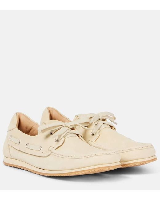 Jacquemus Natural Batto Leather Boat Shoes