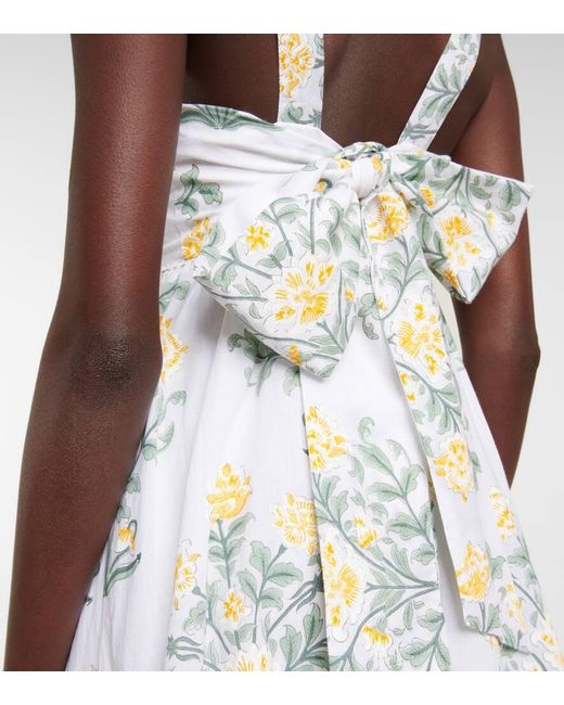 Vestido Midi De Algodon A Capas Floral Juliet Dunn de color Multicolor