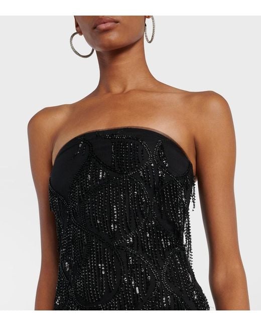 Abito Midi Tula Con Paillettes di ROTATE BIRGER CHRISTENSEN in Black