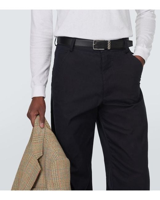 Bottega Veneta Black Leather Belt for men