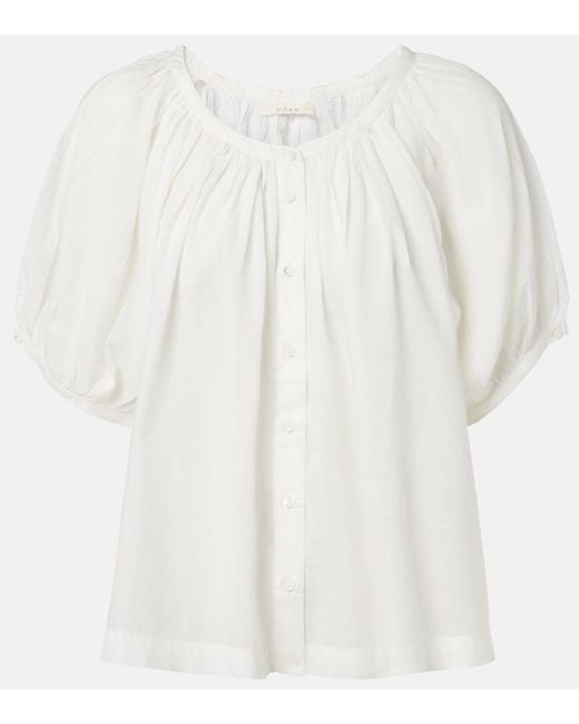 Doen White June Cotton-Blend Top