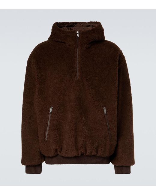 Prada Brown Wool-Blend Teddy Jacket for men