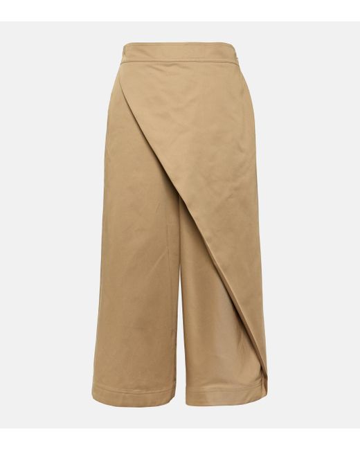 Pantalon raccourci en coton Loewe en coloris Natural