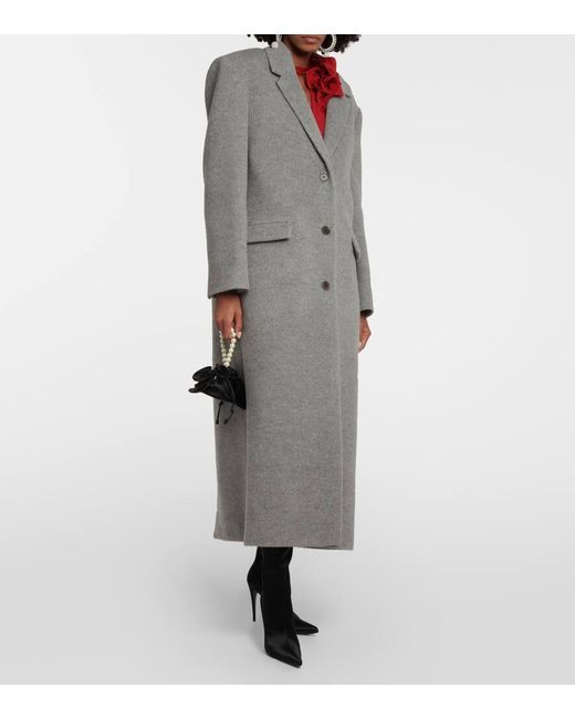 Cappotto monopetto in alpaca e lana di Magda Butrym in Gray