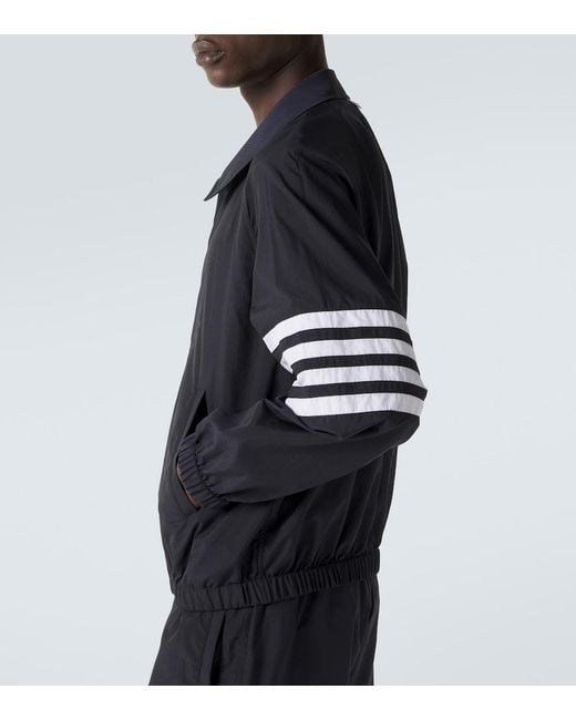 Thom Browne Blue 4-Bar Ripstop Blouson Jacket for men