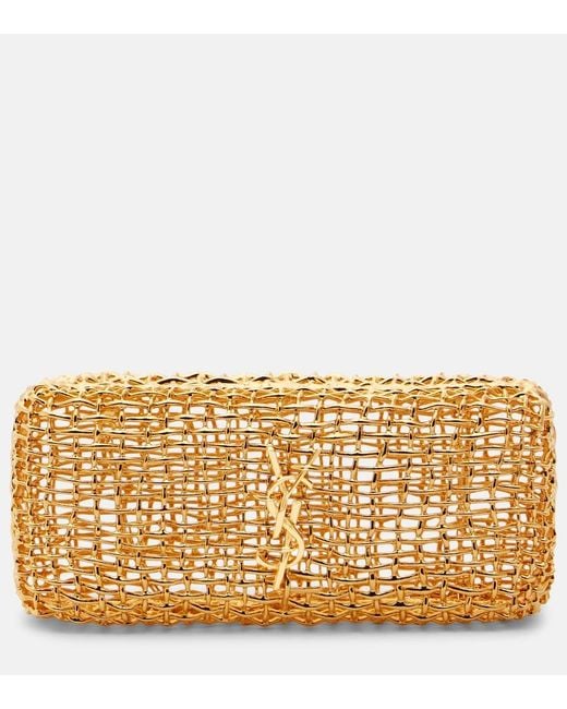 Clutch Evening Small di Saint Laurent in Metallic