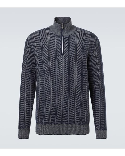 Brunello Cucinelli Pullover Aus Kaschmir in Blue für Herren