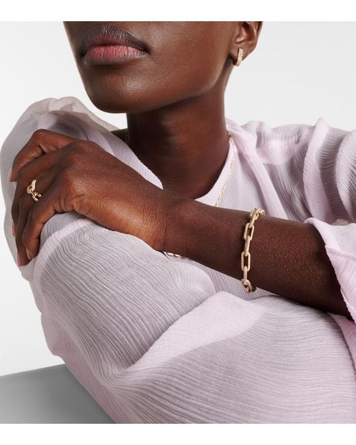 SHAY Metallic 18Kt Chain Bracelet With Diamonds